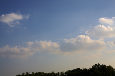 blue sky in the eveningの写真素材