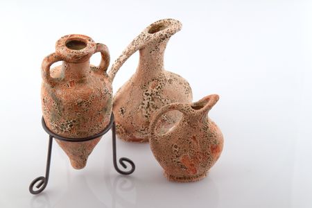 Pottery isolated over a white background
