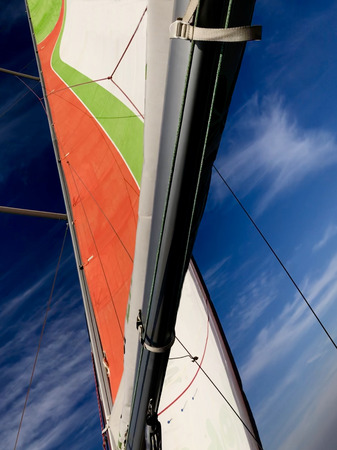 Sail with a beautiful blue skyの写真素材