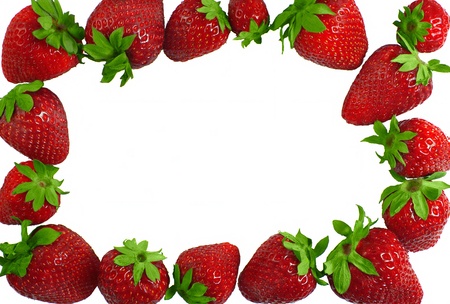 Strawberry frameの写真素材