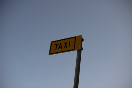 signboard taxiの写真素材