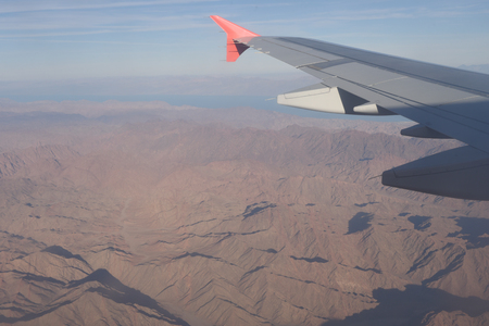 The view from the airplaneの写真素材