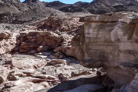 Colored stone canyons in the desertの写真素材