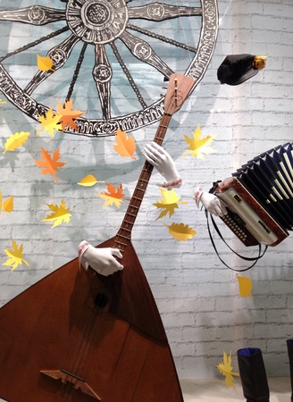 Shop window at nightの素材