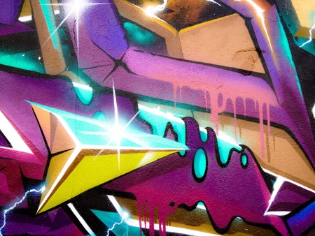 Abstract graffiti on a wallの素材