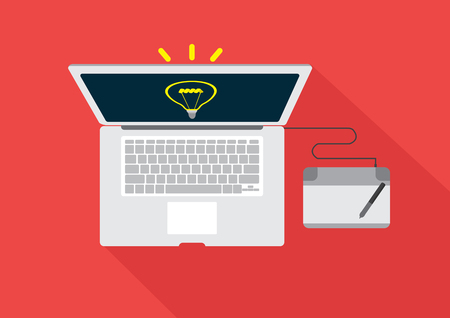 Bulb light Concept technology make and create ideasのイラスト素材