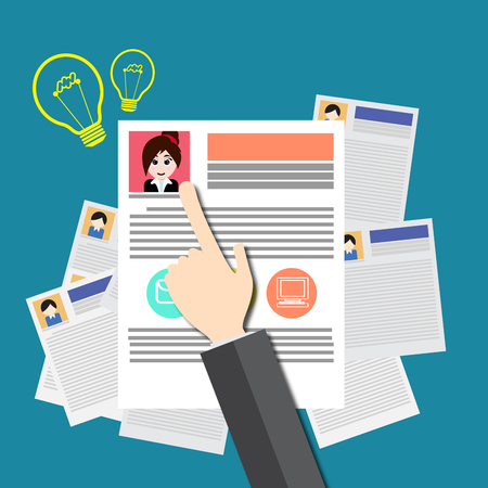 Job search and interview Job market is always competitiveのイラスト素材