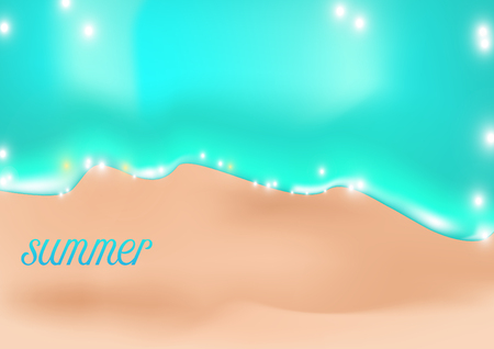The summer is a very good time feel happy on the beachのイラスト素材