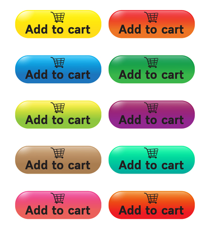 Add to cart design modern button buy online icon cartのイラスト素材