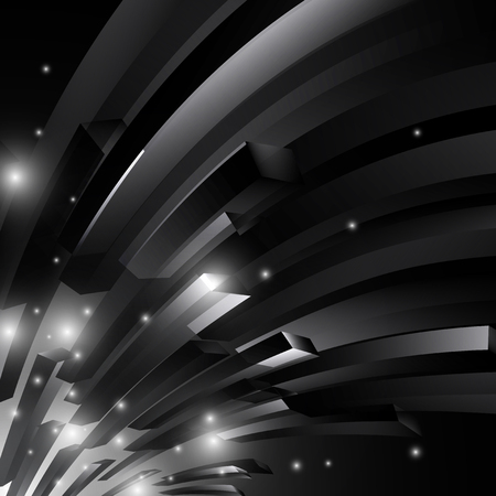 black and white space shiny abstract vector background illustration.EPS10のイラスト素材