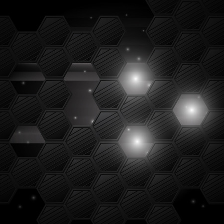 black and white background with hexagons.vector illustration.EPS10のイラスト素材