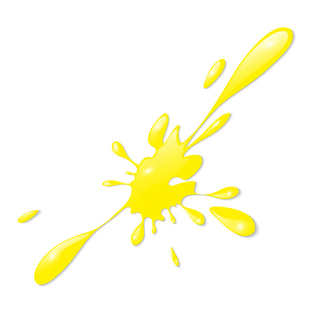 illustration of a  yellow color splash on a white background.EPS10のイラスト素材