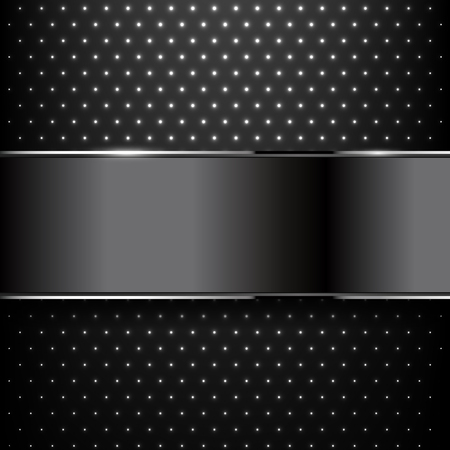 Background black metal texture. Vector illustrationのイラスト素材