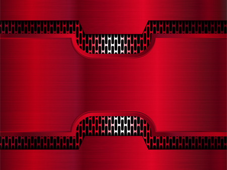 Abstract technology background. Vector metallic bannerのイラスト素材