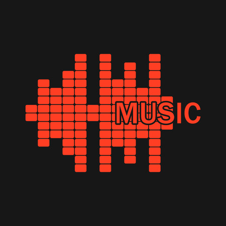 Music Equalizer icon. Vector illustrationのイラスト素材