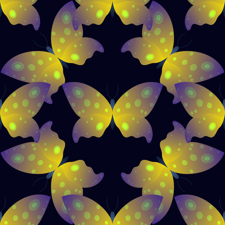 Seamless pattern with butterflies. Vector illustration EPS10のイラスト素材