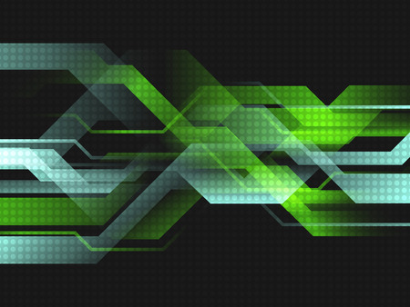 Tech dark background with yellow glowing stripes. Vector illustration EPS10のイラスト素材