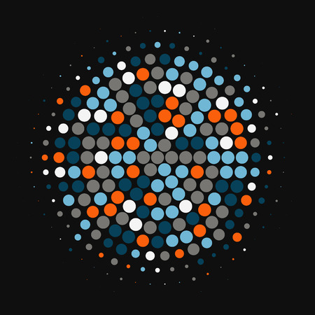 Abstract Halftone background. Halftone Dots Circle. Vector illustrationのイラスト素材