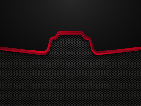 Abstract black and red technology concept design. Vector template backgroundのイラスト素材