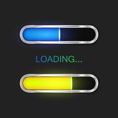 Vector progress loading bar.のイラスト素材
