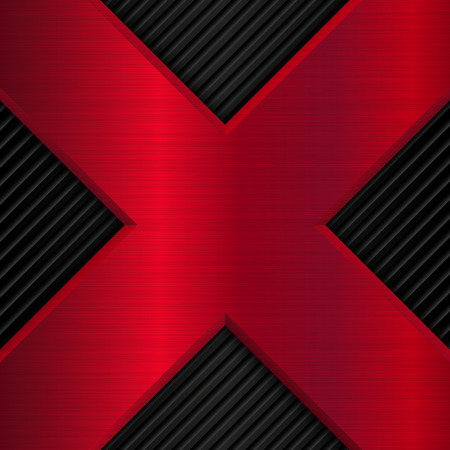 Black and red metal backgrounds. Vector illustrationのイラスト素材