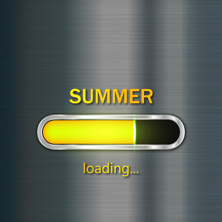 Summer loading. Vector progress loading bar.のイラスト素材