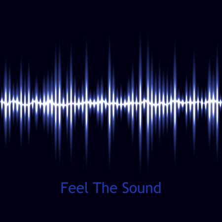 Music background. Vector sound wave. Audio wave design. Vector illustration. Abstract technology background. Blue sound wave. EPS10のイラスト素材