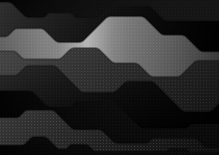 Abstract technology background. Black and white geometric background. EPS10のイラスト素材