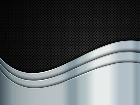Silver and black metallic background. Abstract vector illustration EPS10のイラスト素材