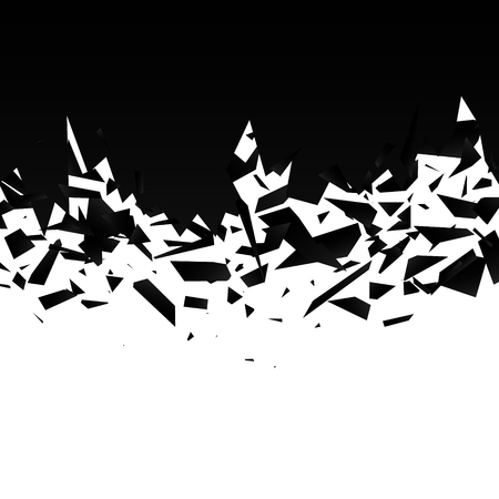 Abstract black explosion on white background.のイラスト素材