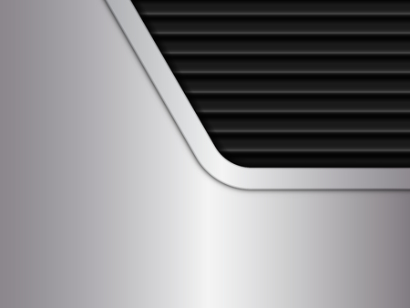 Black and silver metal backgrounds. Abstract vector illustration EPS10のイラスト素材