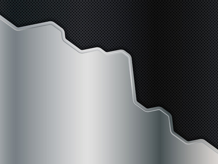 Silver and black metal background. Abstract vector illustration EPS10のイラスト素材