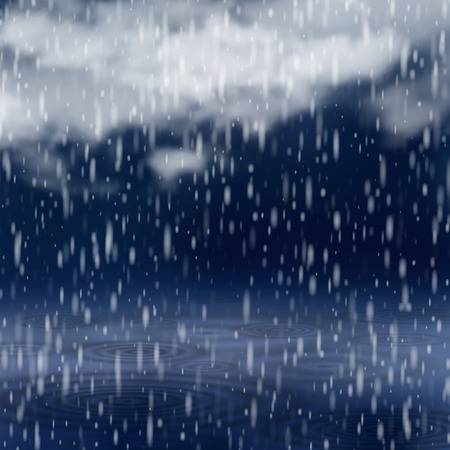 Background with rain and clouds. Rainy weather. Abstract vector Illustration EPS10のイラスト素材