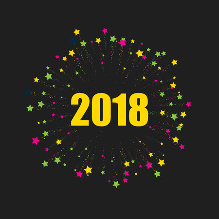 2018 New Year icon. Abstract vector background EPS10のイラスト素材
