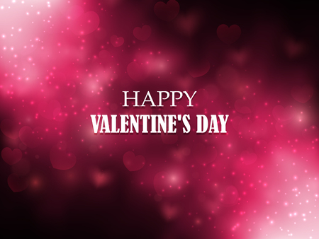 Valentines Day Background Design. Abstract Shining Background With Hearts.のイラスト素材