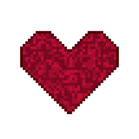 Heart pixel icon. Abstract vector illustration EPS10.のイラスト素材