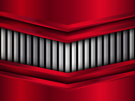 Silver and red metal background. Abstract vector illustration.のイラスト素材