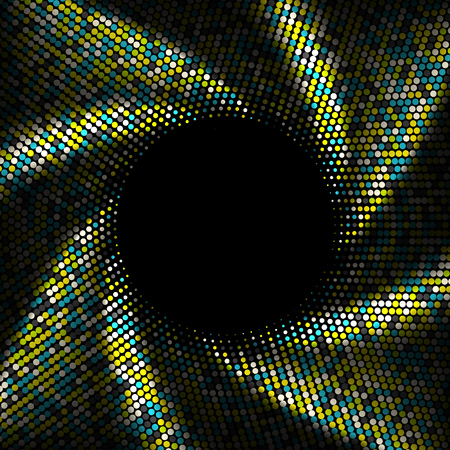 Swirl frame. Halftone background.のイラスト素材