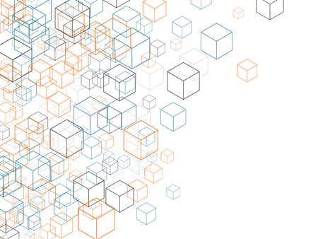Geometric pattern with cubes. Abstract vector background. EPS10のイラスト素材