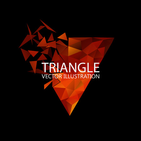 Triangle. Abstract explosion. Geometric background. Vector illustrationのイラスト素材