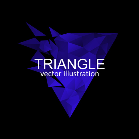 Triangle. Abstract explosion. Geometric background. Vector illustrationのイラスト素材