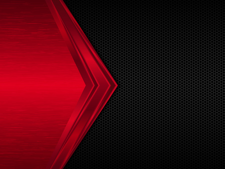 Black and red metal background. Abstract vector illustration EPS10のイラスト素材
