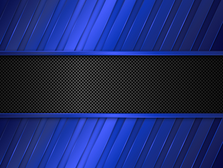 Black and blue metal background. Abstract vector illustrationのイラスト素材