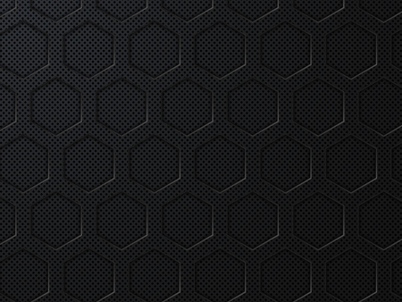 Abstract black geometric background with hexagons. Vector illustratio EPS10のイラスト素材