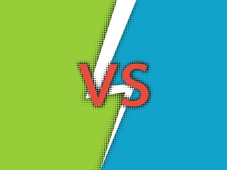 VS, Versus screen design. Battle headline template. Vector illustrationのイラスト素材