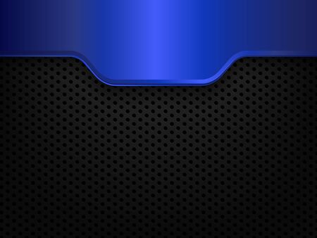 Black and blue metal background. Vector design template EPS10のイラスト素材