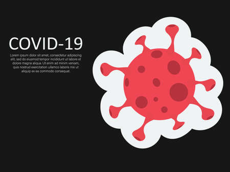 Coronavirus, COVID-19 background. Pandemic medical concept. Vector illustration. EPS10のイラスト素材