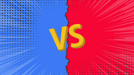VS background. Versus screen design. Pop art style. Vector illustration EPS10のイラスト素材