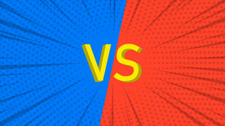 VS background. Versus screen design. Pop art style. Vector illustration EPS10