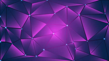 Abstract polygonal pattern. Global network connections with points and lines. Vector illustration...